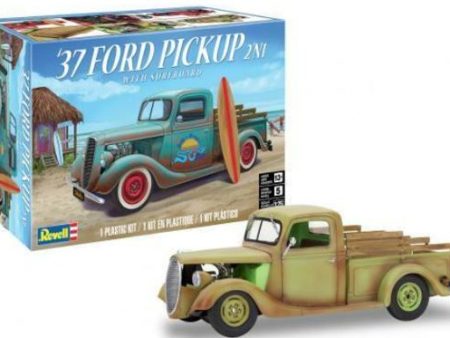 REVELL 1:25 1937 FORD PICKUP STREET ROD WITH SURFBOARD For Cheap