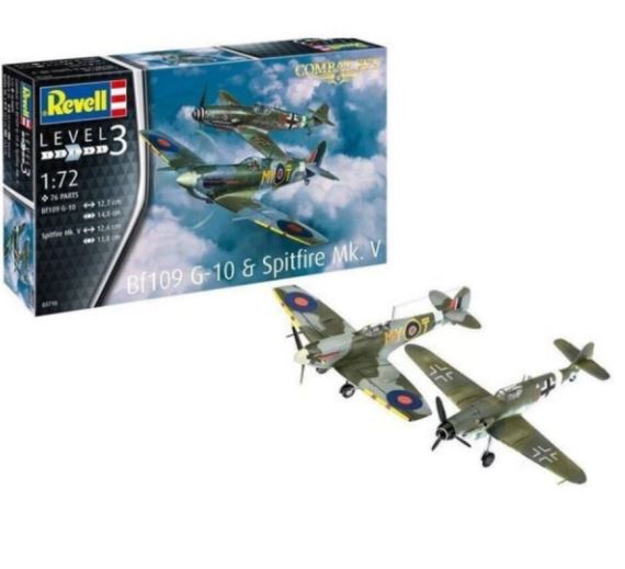 REVELL 1:72 BF109 G-10 AND SPITFIRE MK. V KIT Discount