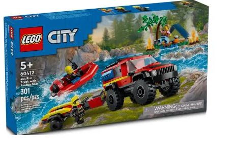 LEGO 60412 4X4 FIRE TRUCK WITH RESCUE BOAT Discount