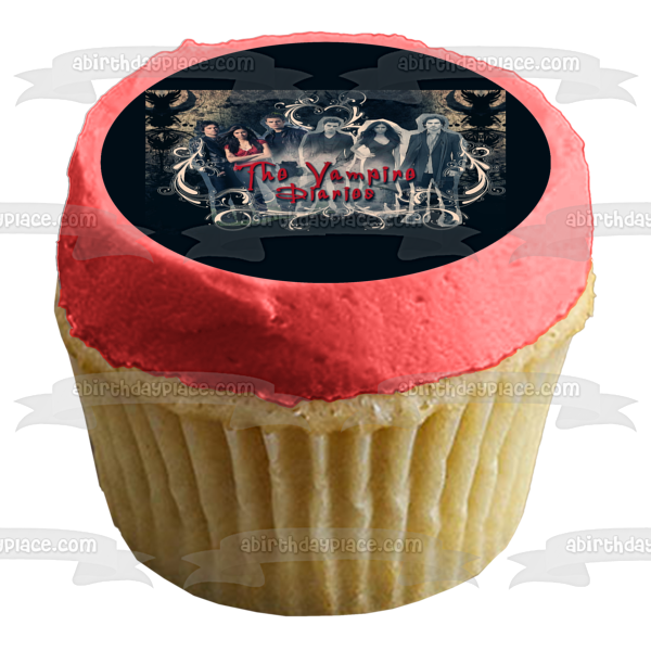 The Vampire Diaries Damon Salvator and Katerina Petrova Edible Cake Topper Image ABPID05122 Cheap