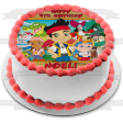 Jake and the Never Land Pirates Izzy Cubby Skully Captain Hook Edible Cake Topper Image ABPID05153 Online now