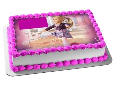 American Girl Isabelle Ballerina Personalize Edible Cake Topper Image Frame ABPID05089 For Sale