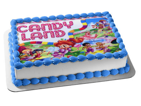 Hasbro Candy Land Castle and Lollipops Edible Cake Topper Image ABPID05107 Online now