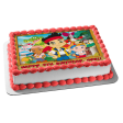 Jake and the Never Land Pirates Izzy Cubby Skully Captain Hook Edible Cake Topper Image ABPID05153 Online now