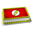 The Flash Logo Lightning Bolt Edible Cake Topper Image ABPID05068 For Cheap