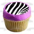 Zebra Stripes Pattern Black White Custom Colors Edible Cake Topper Image ABPID04078 For Discount