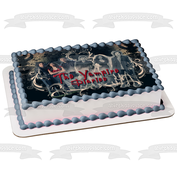 The Vampire Diaries Damon Salvator and Katerina Petrova Edible Cake Topper Image ABPID05122 Cheap