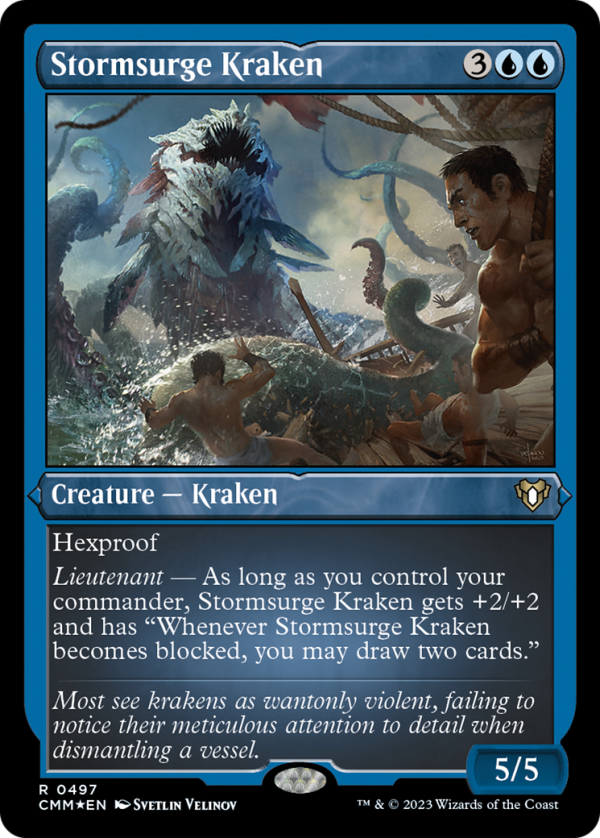 Stormsurge Kraken (Foil Etched) [Commander Masters] Online now