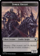 Zombie Knight    Human (6) Double-Sided Token [March of the Machine Commander Tokens] Online now