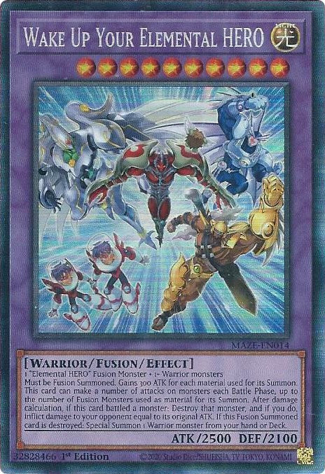 Wake Up Your Elemental HERO [MAZE-EN014] Collector s Rare For Discount