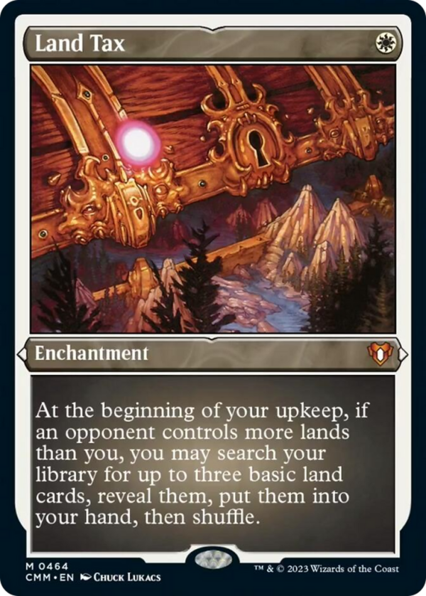 Land Tax (Foil Etched) [Commander Masters] For Sale